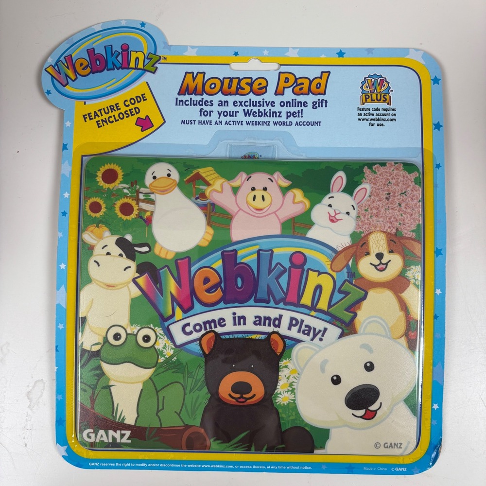 Webkinz Ganz Mouse Pad Come In And Play New Sealed With Unused Feature Code
